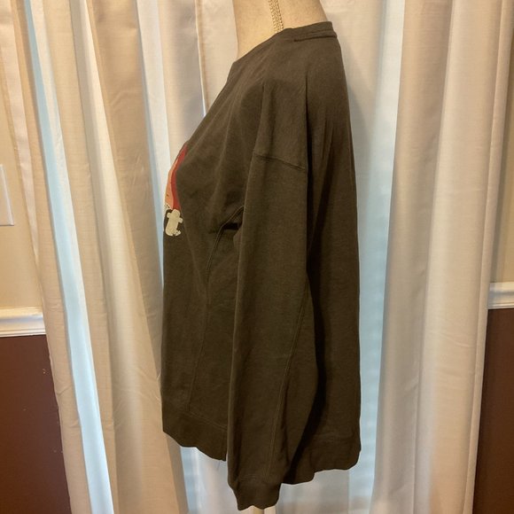 Wildfox Top S Gray Long Sleeve Easy Does It Rainbow Graphic Sweatshirt S… - Picture 5 of 8